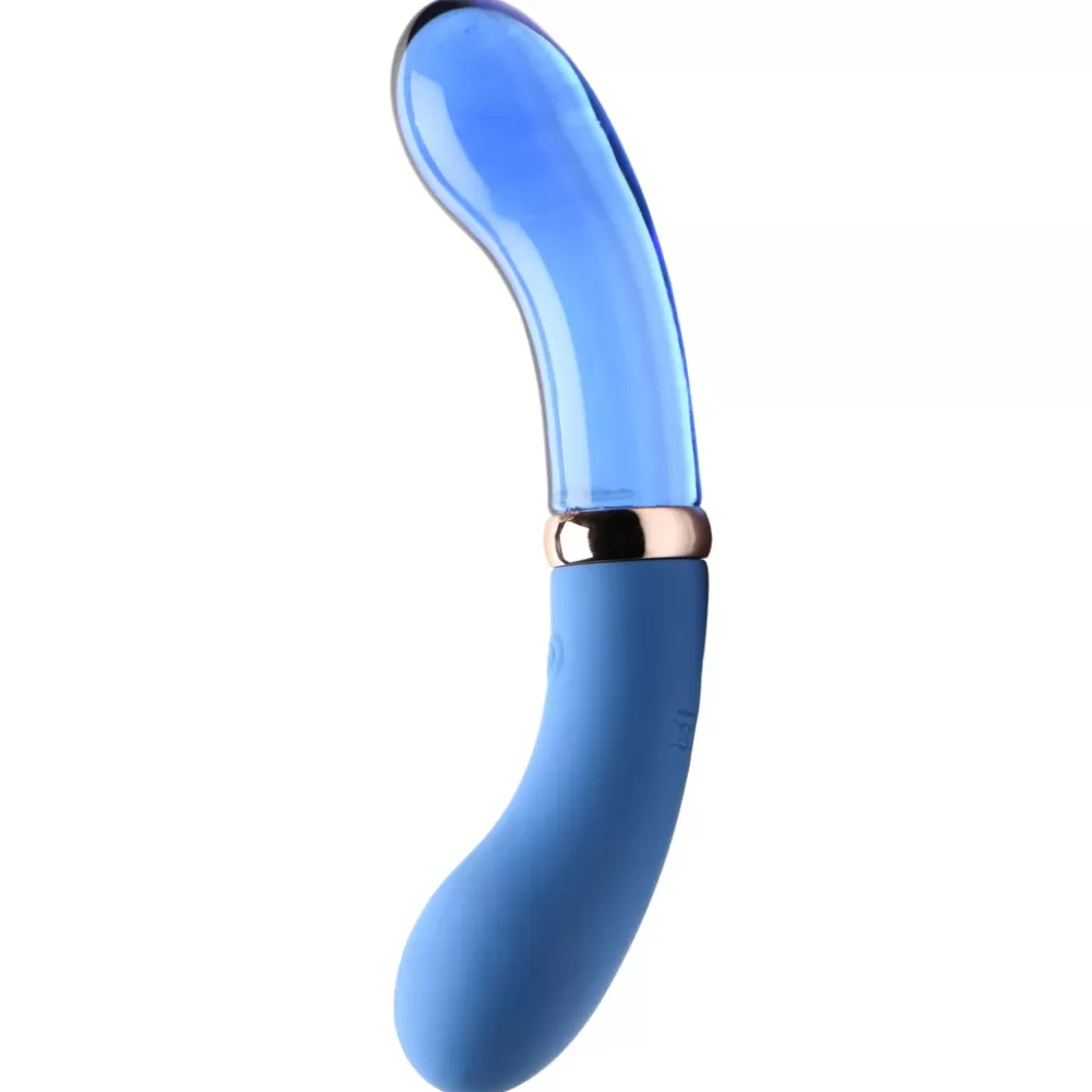 Hot Healthy & Active 10X Bleu Dual Ended G-Spot Silicone and Glass Vibrator