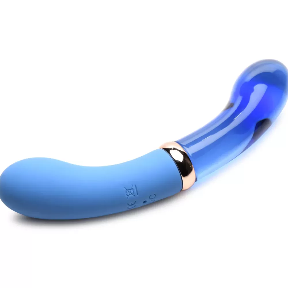 Hot Healthy & Active 10X Bleu Dual Ended G-Spot Silicone and Glass Vibrator
