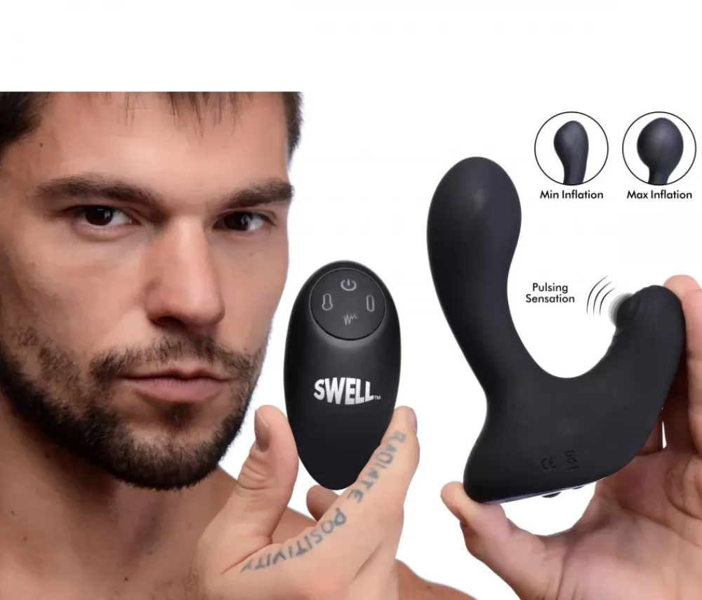 Clearance Healthy & Active 10X Inflatable and Tapping Silicone Prostate Vibrator