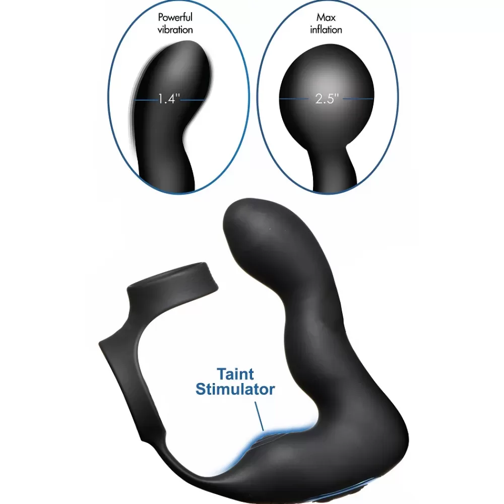 Shop Healthy & Active 10X Inflatable and Vibrating Prostate Plug with C&B Ring