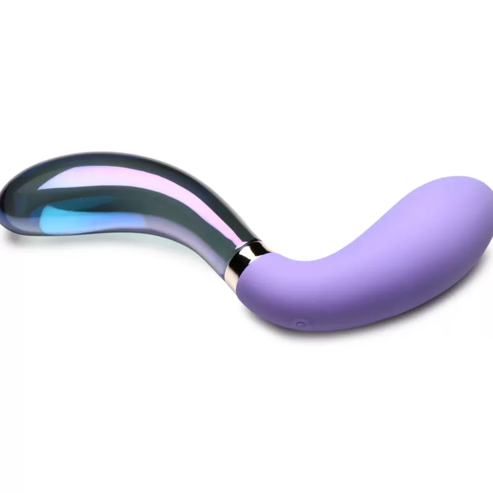 Online Healthy & Active 10X Pari Dual Ended Wavy Silicone and Glass Vibrator