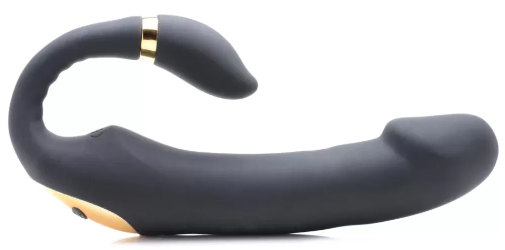 New Healthy & Active 10X Pleasure Pose Come Hither Silicone Vibrator with Poseable Clit Stimulator