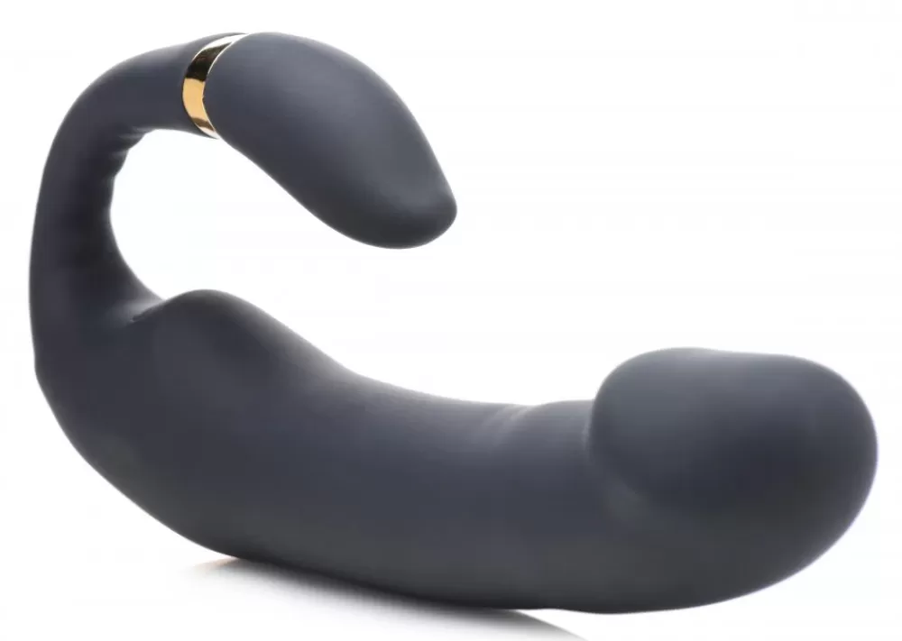 New Healthy & Active 10X Pleasure Pose Come Hither Silicone Vibrator with Poseable Clit Stimulator