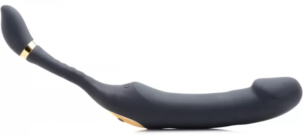 New Healthy & Active 10X Pleasure Pose Come Hither Silicone Vibrator with Poseable Clit Stimulator