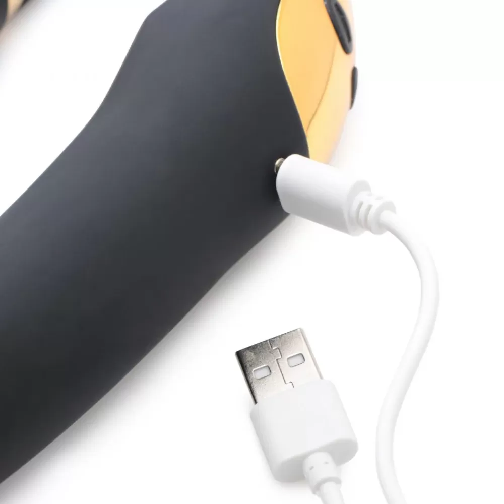 New Healthy & Active 10X Pleasure Pose Come Hither Silicone Vibrator with Poseable Clit Stimulator