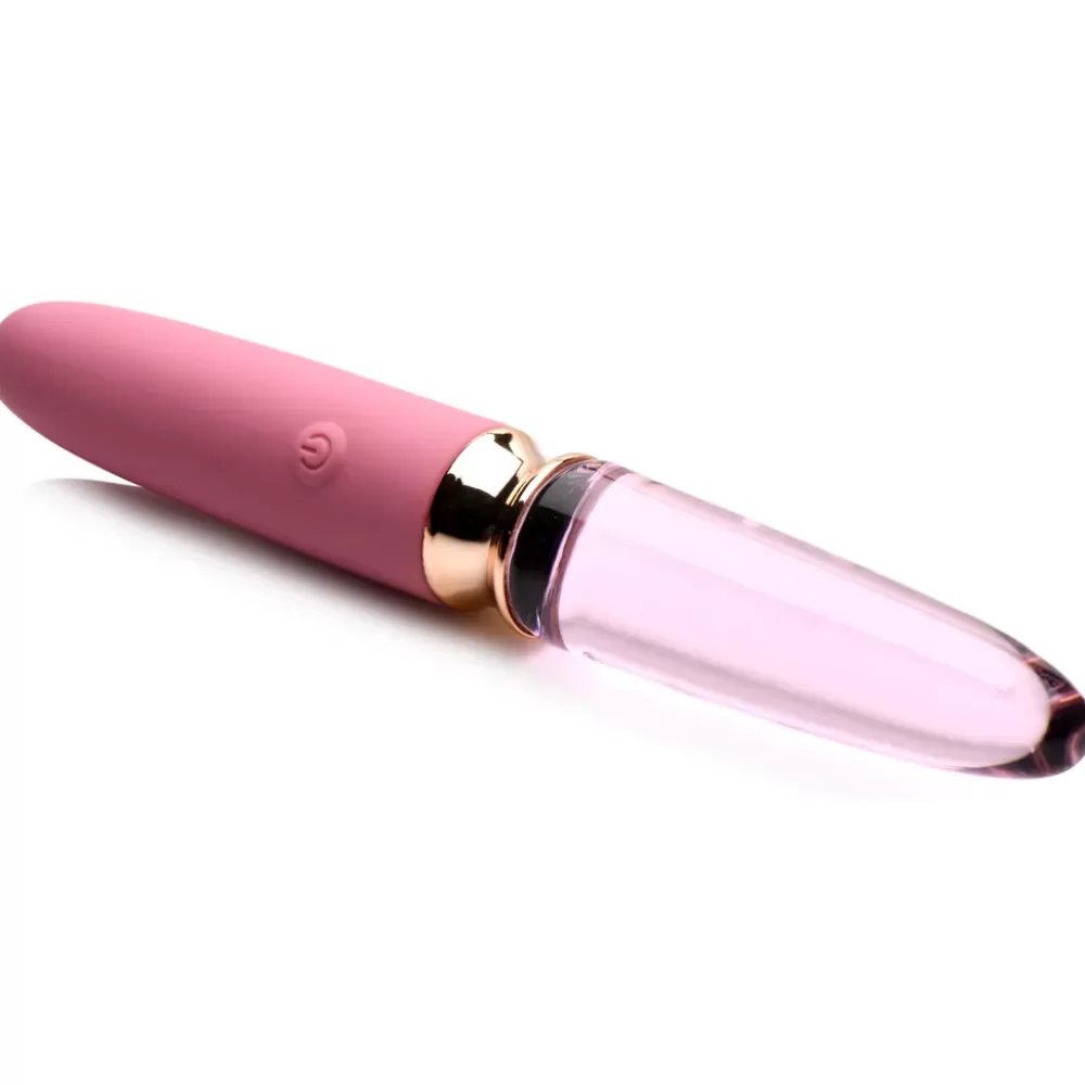 Hot Healthy & Active 10X Rosé Dual Ended Smooth Silicone and Glass Vibrator