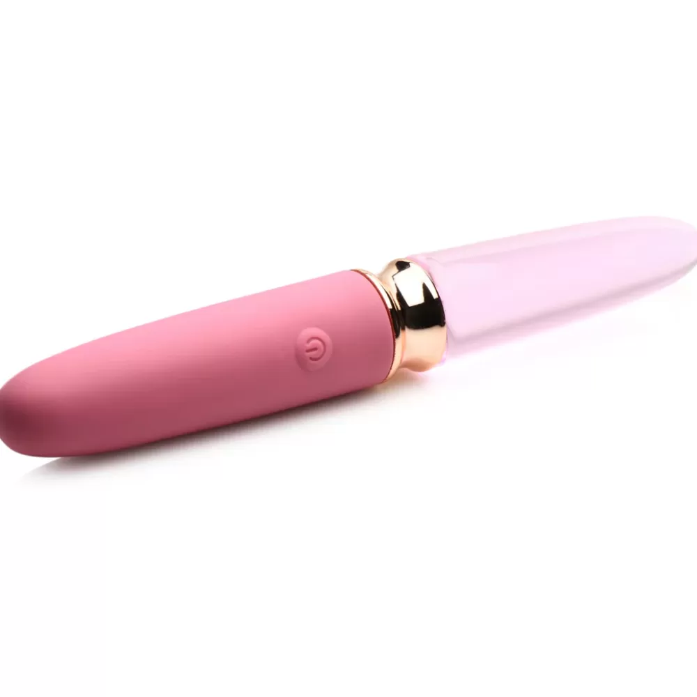 Hot Healthy & Active 10X Rosé Dual Ended Smooth Silicone and Glass Vibrator