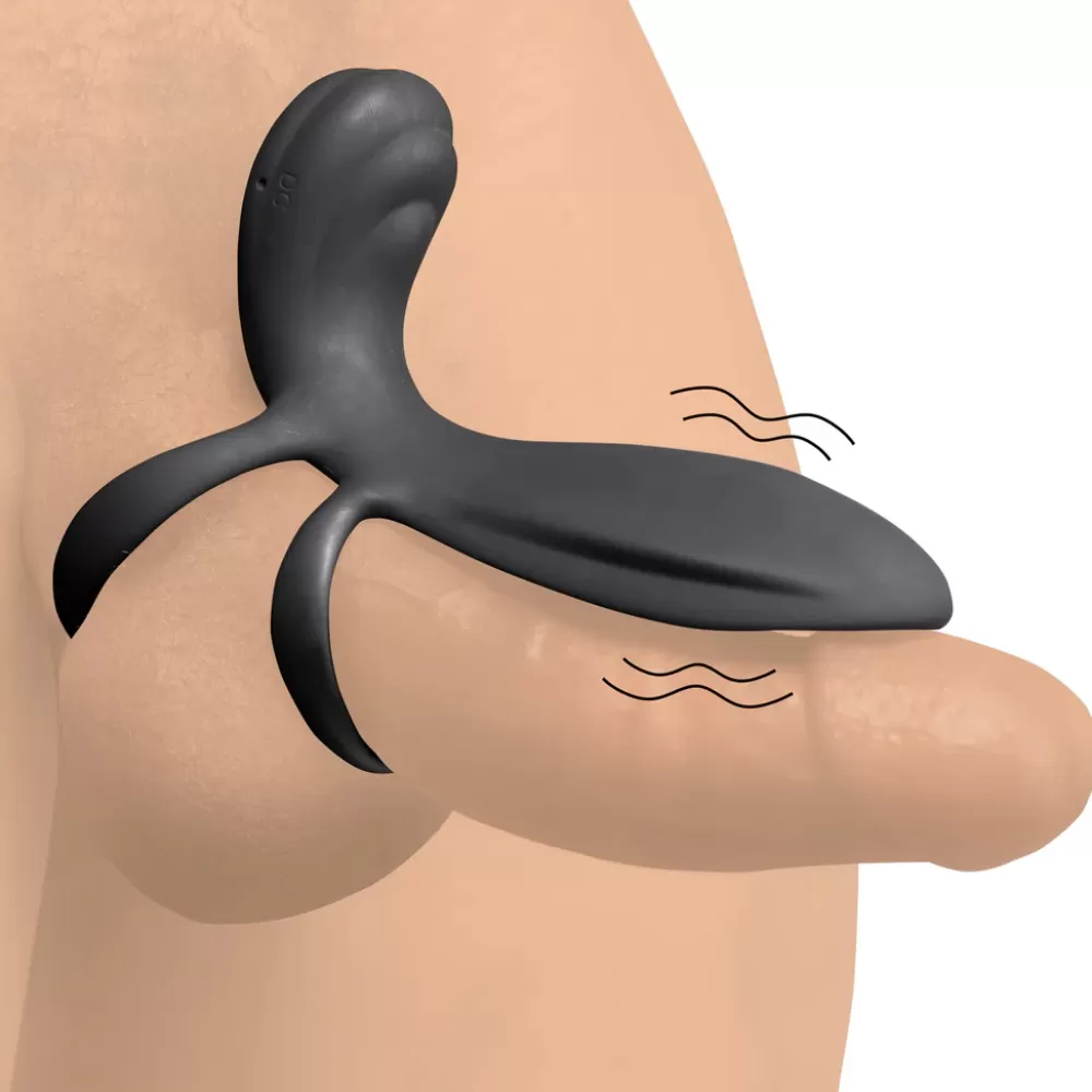 Discount Healthy & Active 10X Silicone Vibrating Girth Enhancer with Remote Control