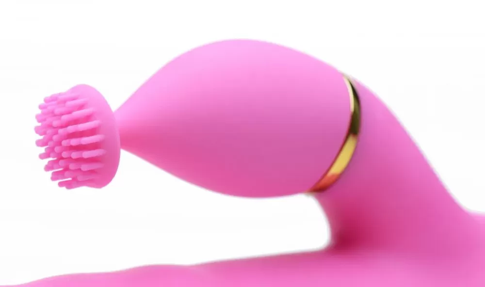 Flash Sale Healthy & Active 10X Versa-Thrust Vibrating and Thrusting Silicone Rabbit with 3 Attachments
