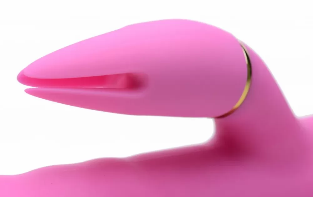Flash Sale Healthy & Active 10X Versa-Thrust Vibrating and Thrusting Silicone Rabbit with 3 Attachments