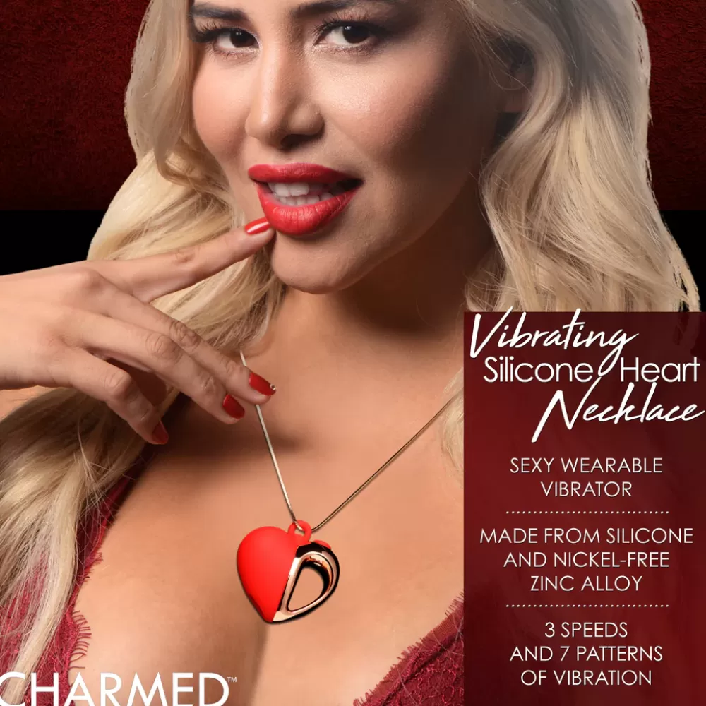 Outlet Healthy & Active 10X Vibrating Silicone Heart Necklace