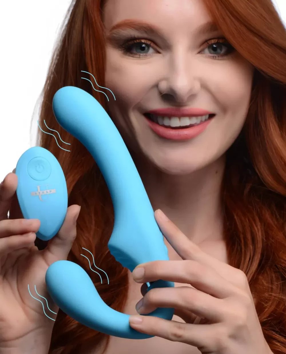 Flash Sale Healthy & Active 10X Vibrating Silicone Strapless Strap-on