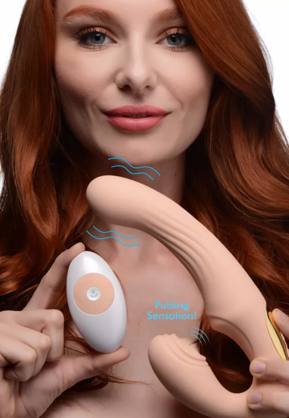 Sale Healthy & Active 15X U-Pulse Pulsing & Vibrating Strapless Strap-On w/ Remote