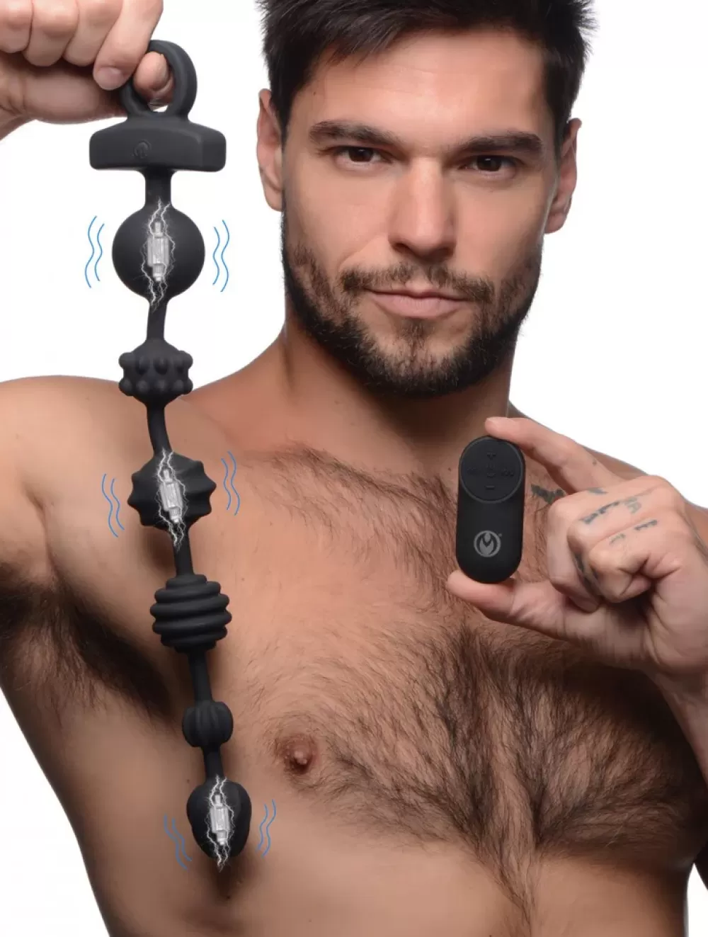 Outlet Healthy & Active 21X Dark Rattler Vibrating Silicone Anal Beads with Remote