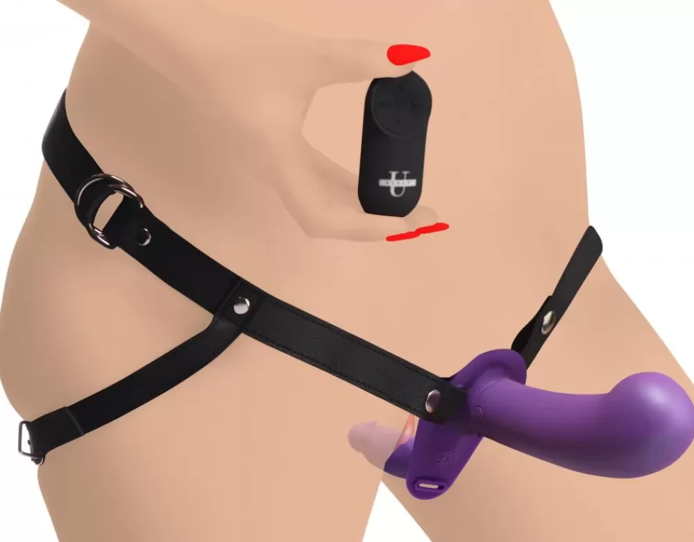 Flash Sale Healthy & Active 28X Double Diva 2 Inch Double Dildo with Harness and Remote Control