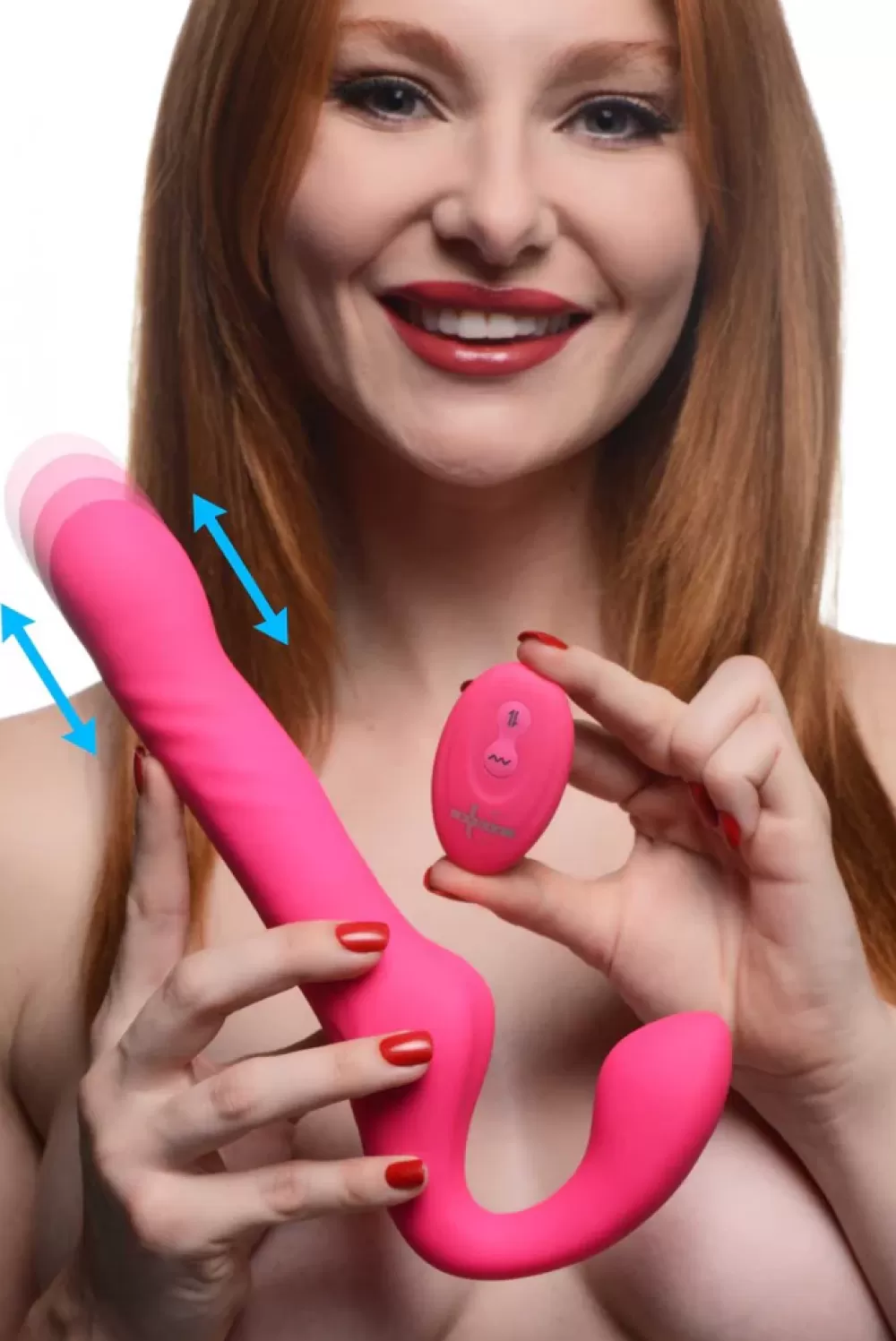 Best Sale Healthy & Active 30X Thrusting and Vibrating Strapless Strap-On With Remote Control