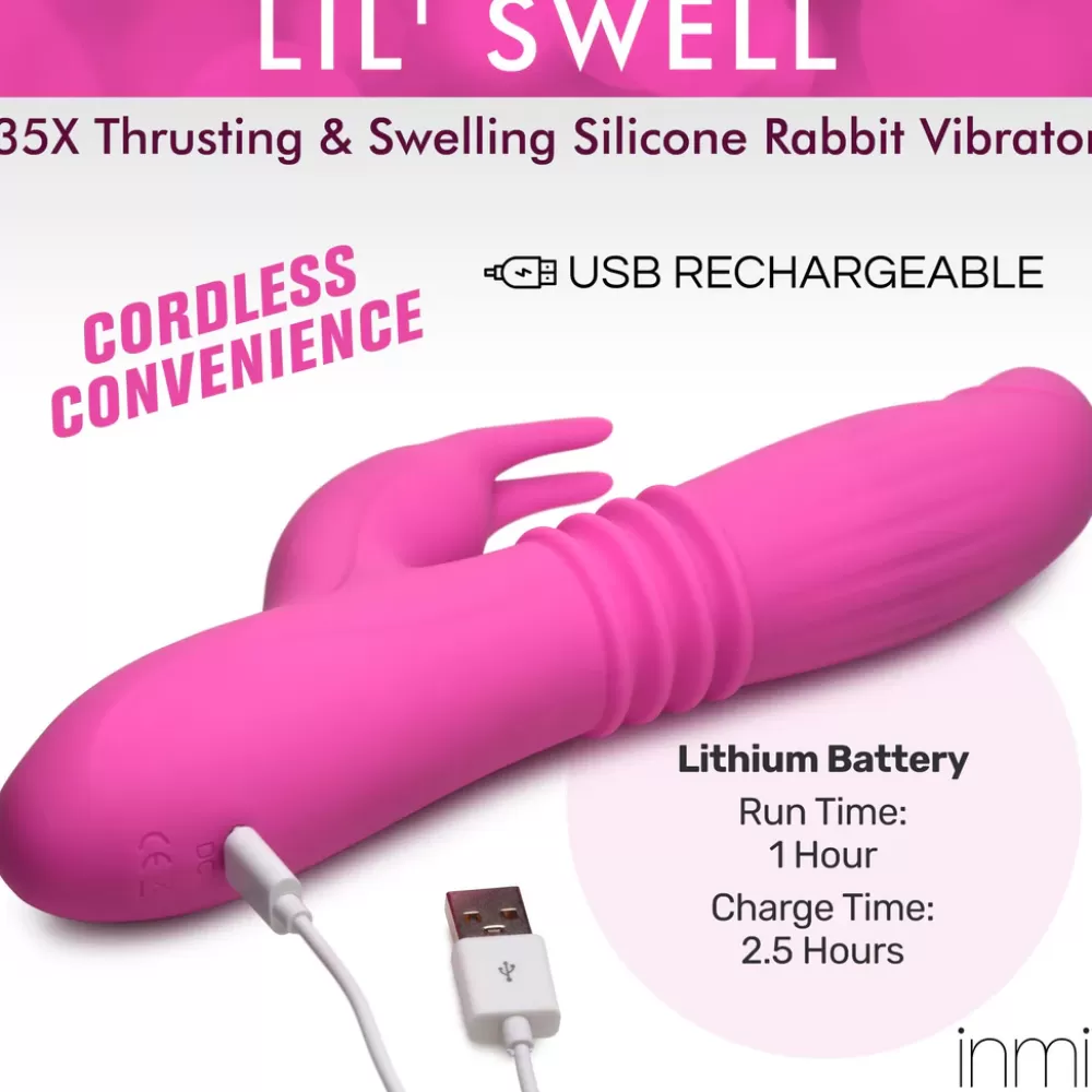 Flash Sale Healthy & Active 35X Lil Swell Thrusting and Swelling Silicone Rabbit Vibrator