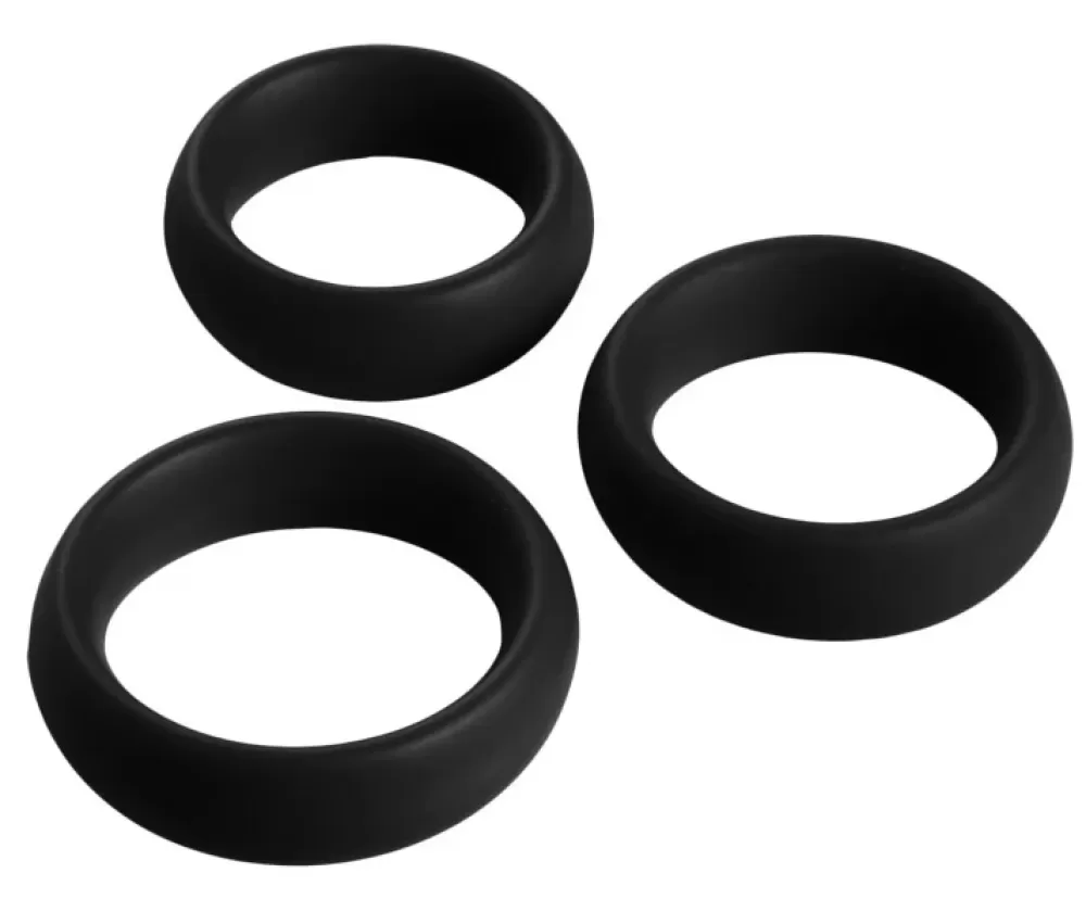 Fashion Healthy & Active 3pc Silicone Cock Ring Set