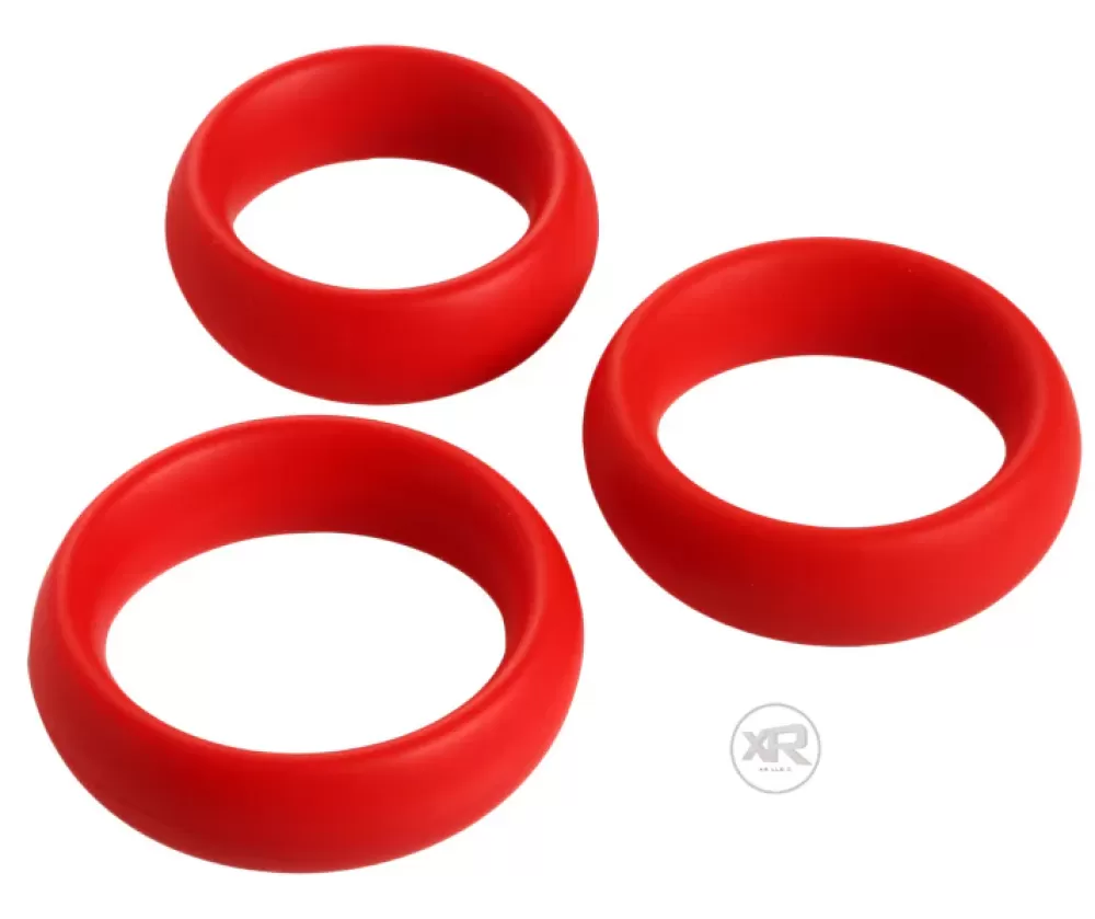 Fashion Healthy & Active 3pc Silicone Cock Ring Set