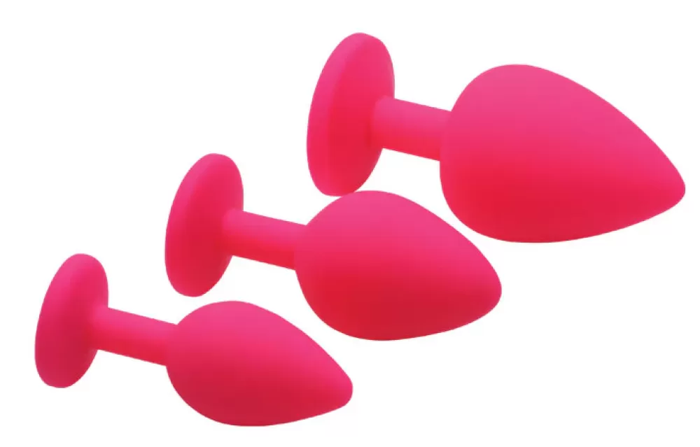 Shop Healthy & Active 3pc Silicone Gemed Anal Plugs