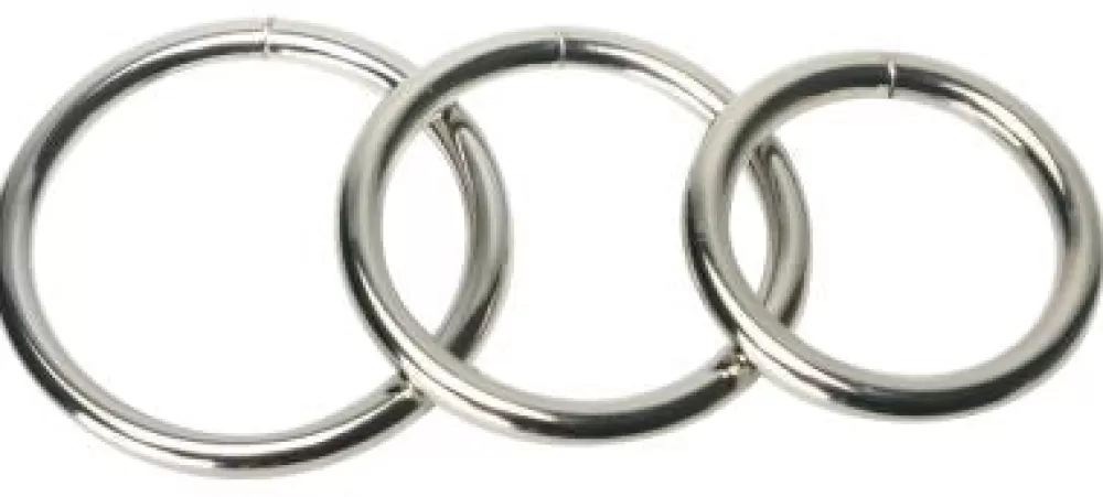 Cheap Healthy & Active 3pk Steel Cock Rings