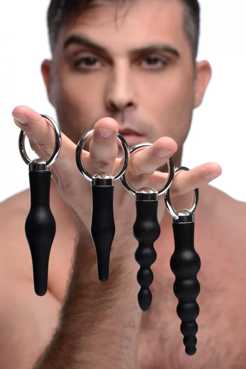Shop Healthy & Active 4 Piece Silicone Anal Ringed Rimmer Set