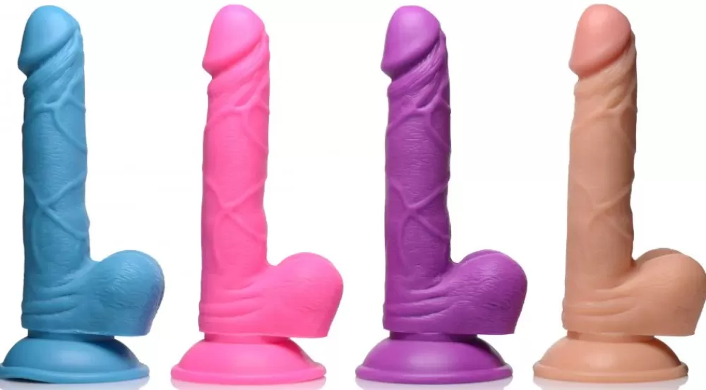 Cheap Healthy & Active 6.5 Inch Dildo with Balls
