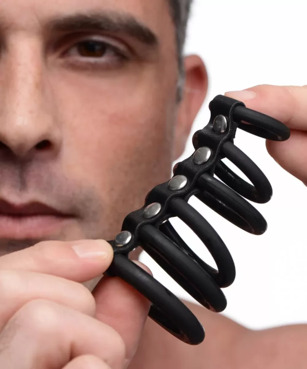 Cheap Healthy & Active 6 Ring Silicone Chastity Cage