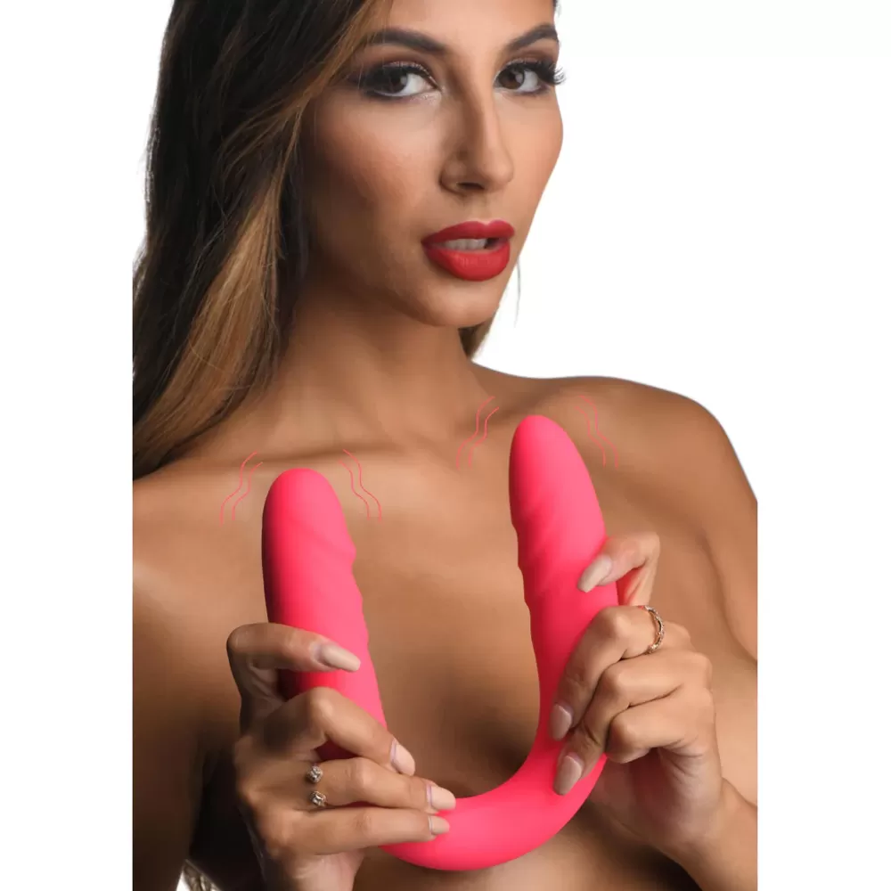 Online Healthy & Active 7X Double Down Silicone Double Dildo with Remote