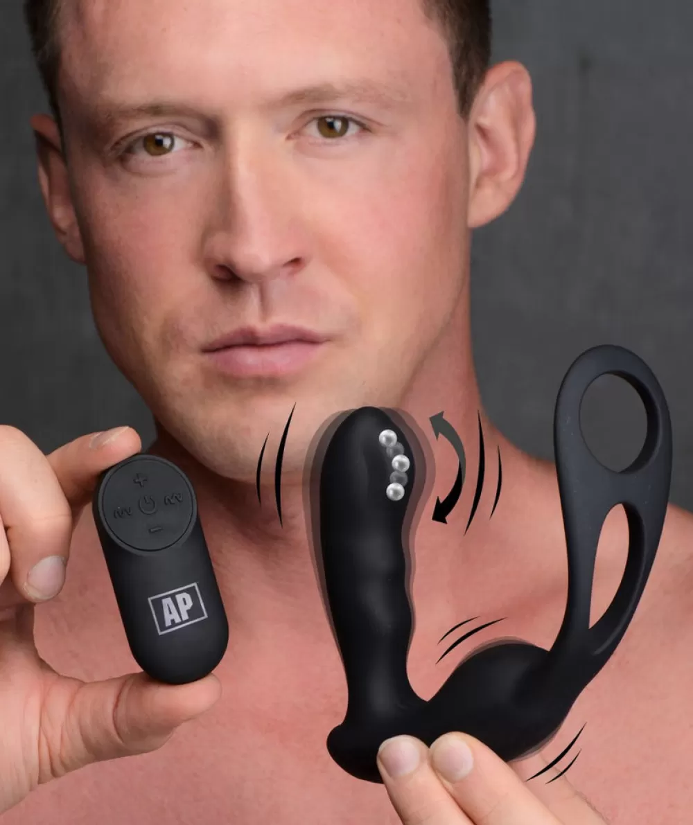 Cheap Healthy & Active 7X P-Strap Milking and Vibrating Prostate Stimulator with Cock and Ball Harness
