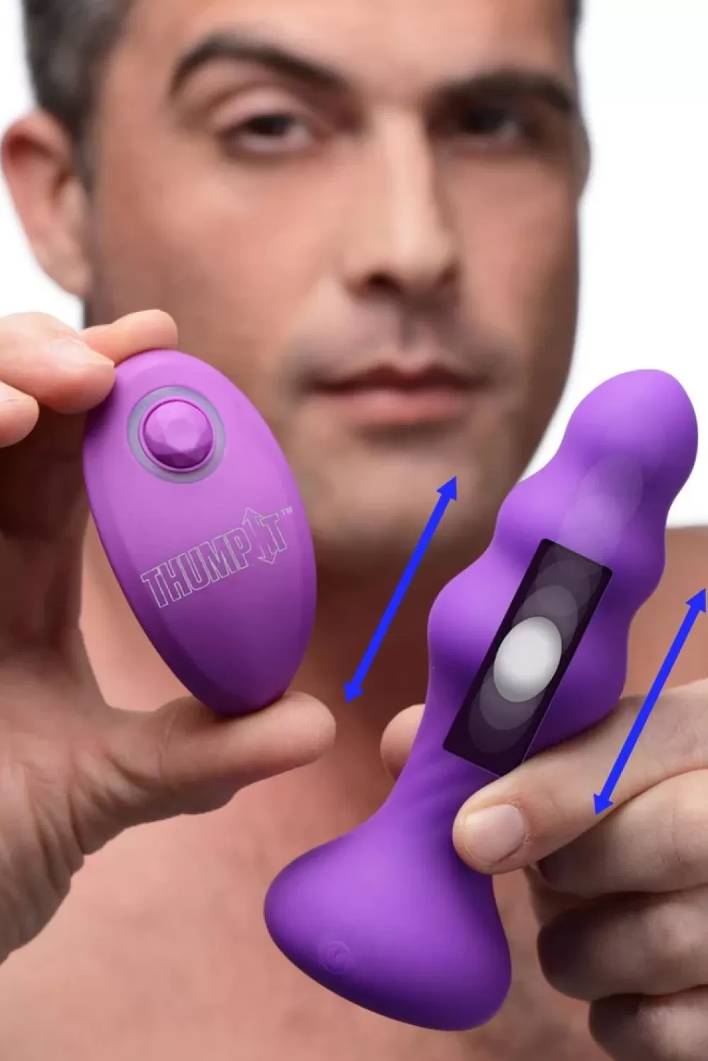 Best Healthy & Active 7X Slim Ribbed Thumping Silicone Anal Plug