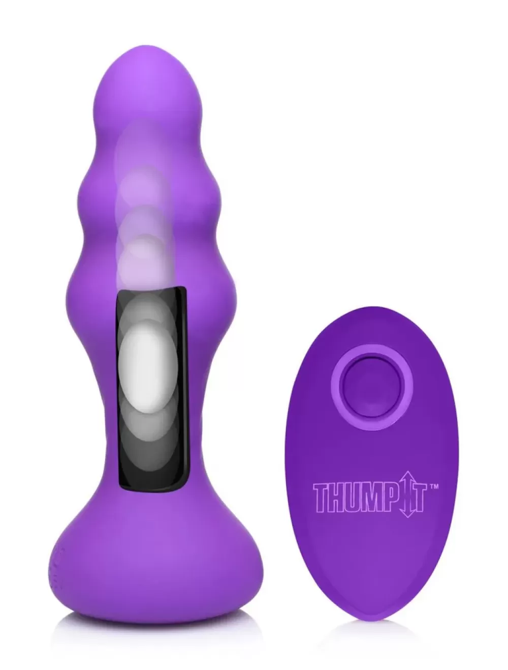 Best Healthy & Active 7X Slim Ribbed Thumping Silicone Anal Plug