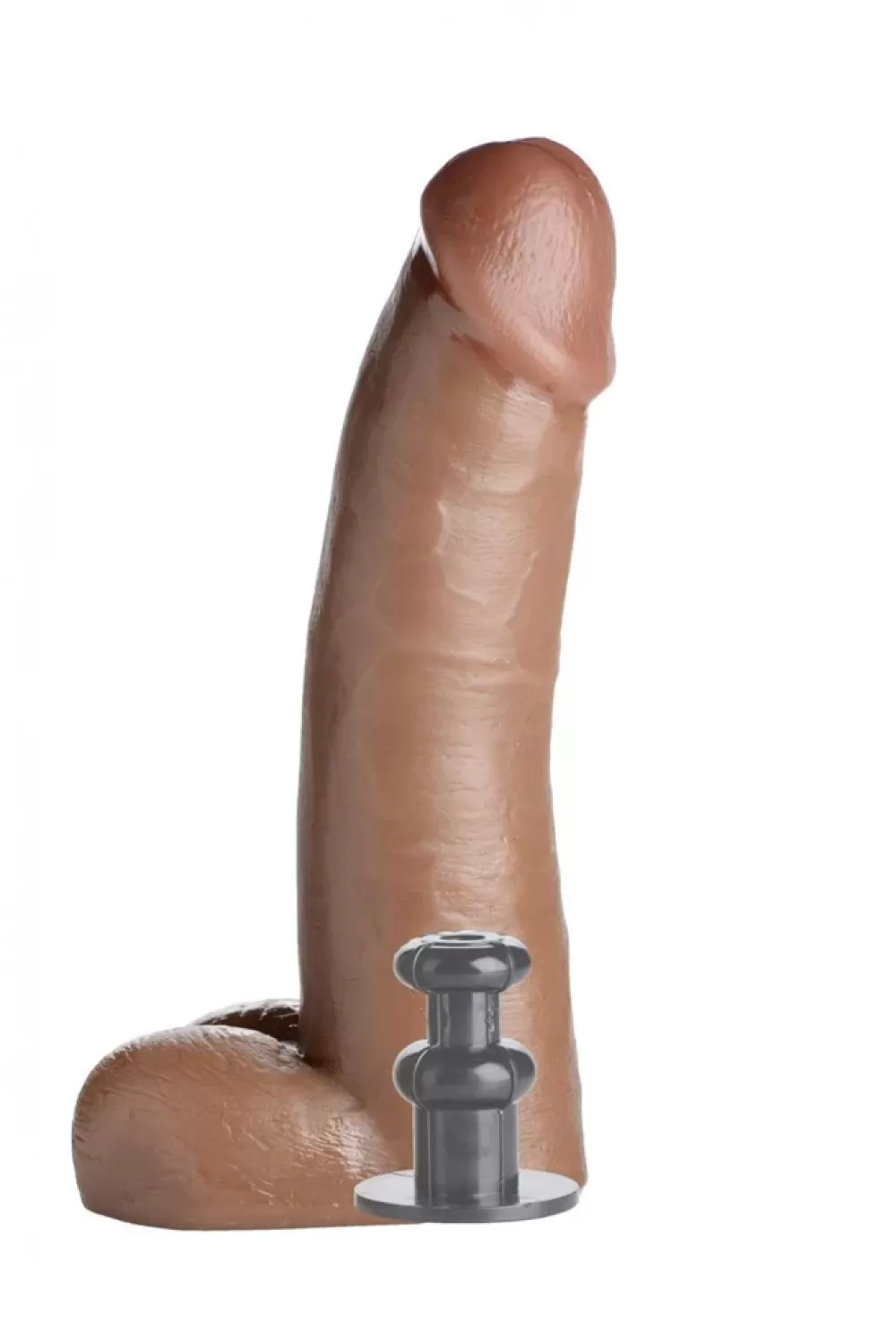 Cheap Healthy & Active 8 Inch Cock Lock Brown Dildo