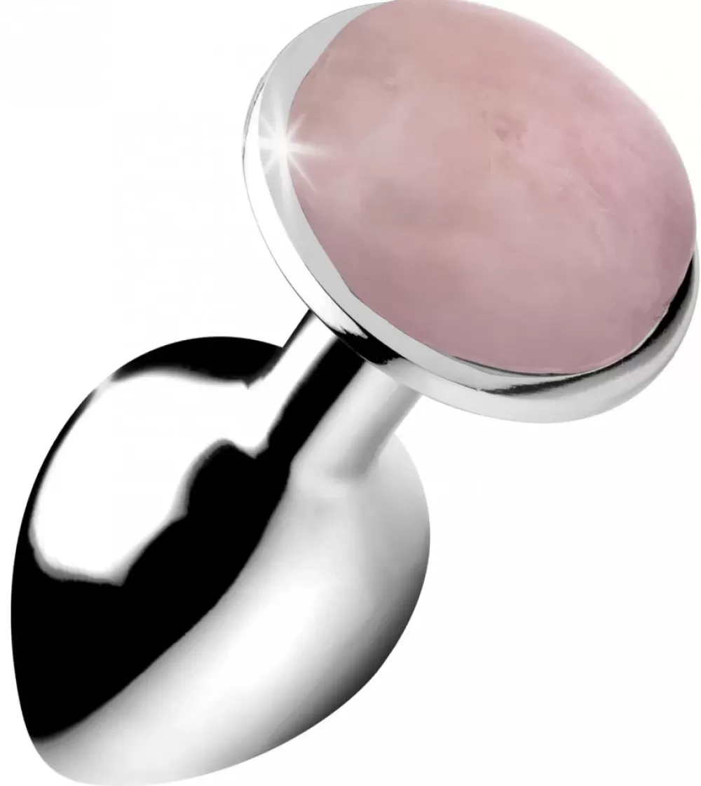 Cheap Healthy & Active Authentic Rose Quartz Gemstone Anal Plug