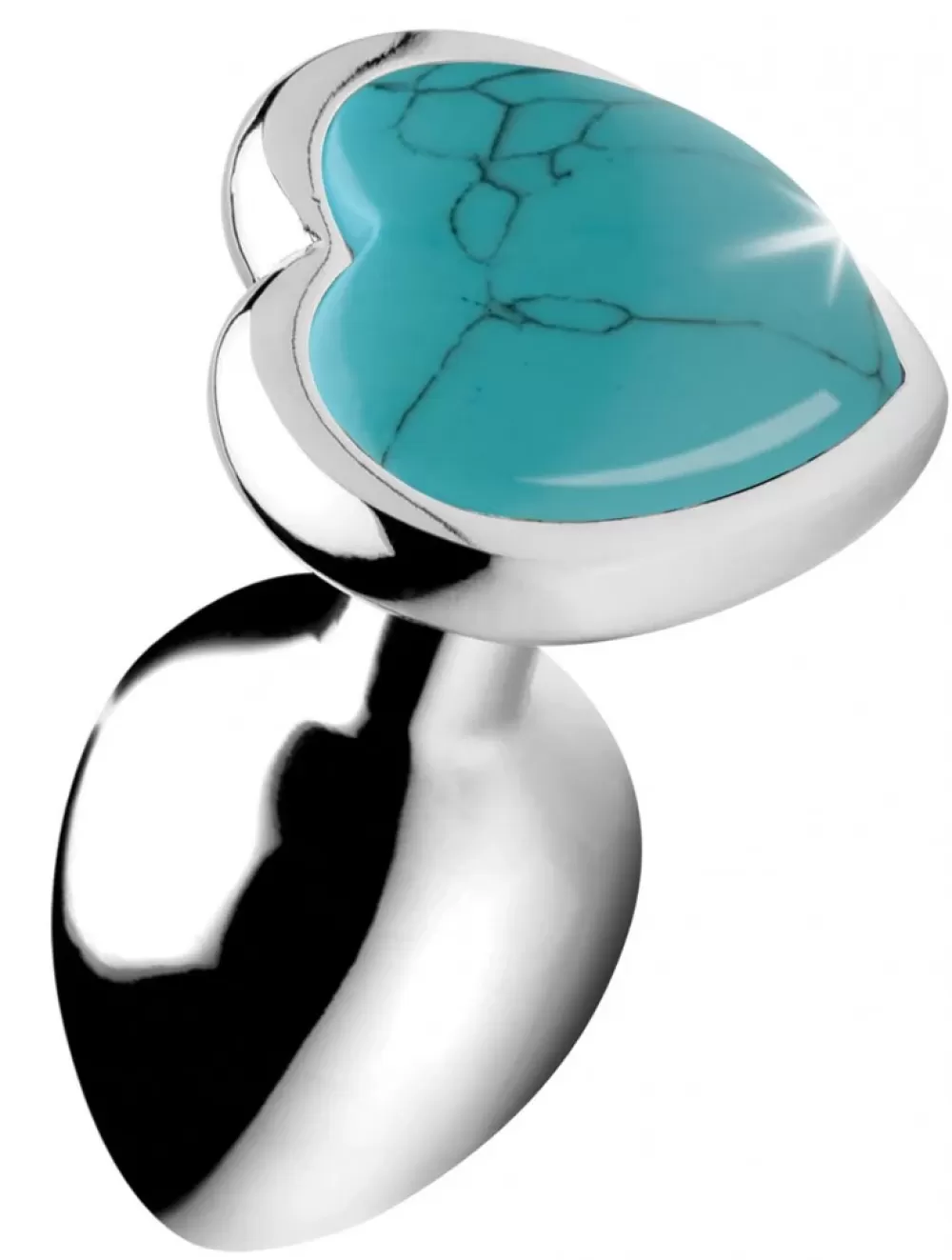 Discount Healthy & Active Authentic Turquoise Gemstone Heart Anal Plug