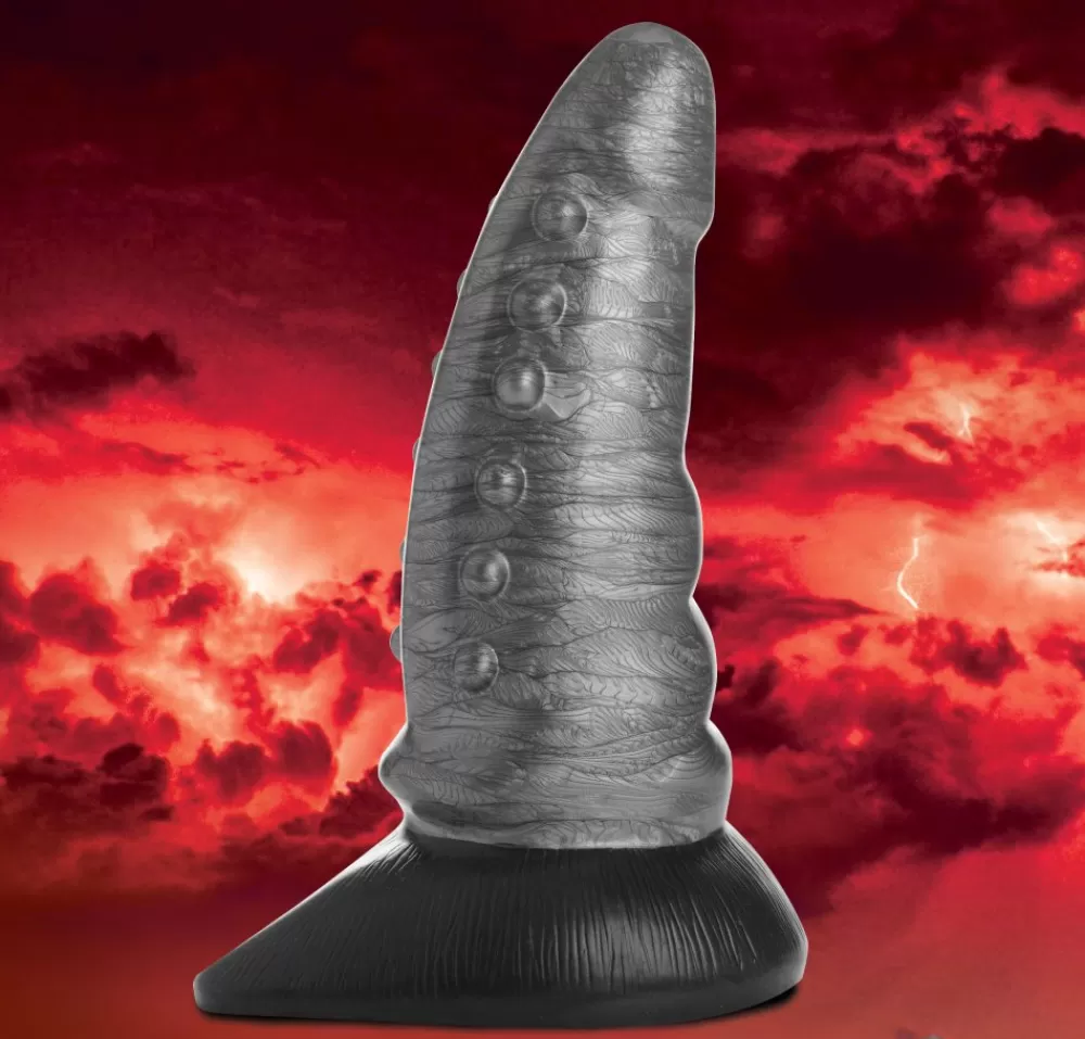 Best Sale Healthy & Active Beastly Tapered Bumpy Silicone Dildo