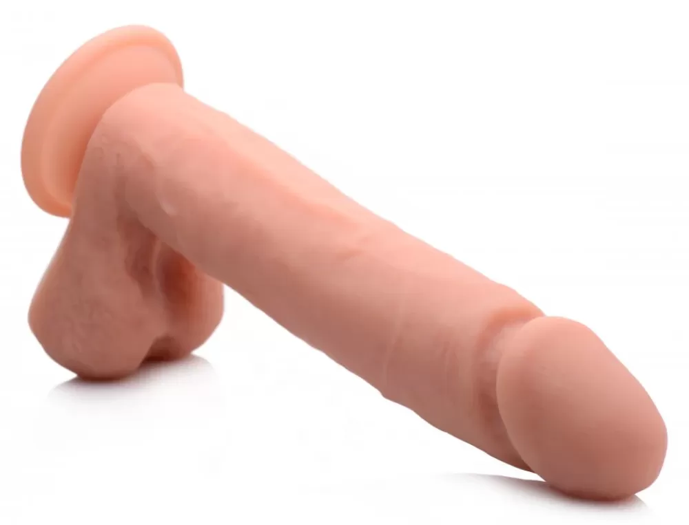 Hot Healthy & Active Big Shot Vibrating Remote Control Silicone Dildo with Balls