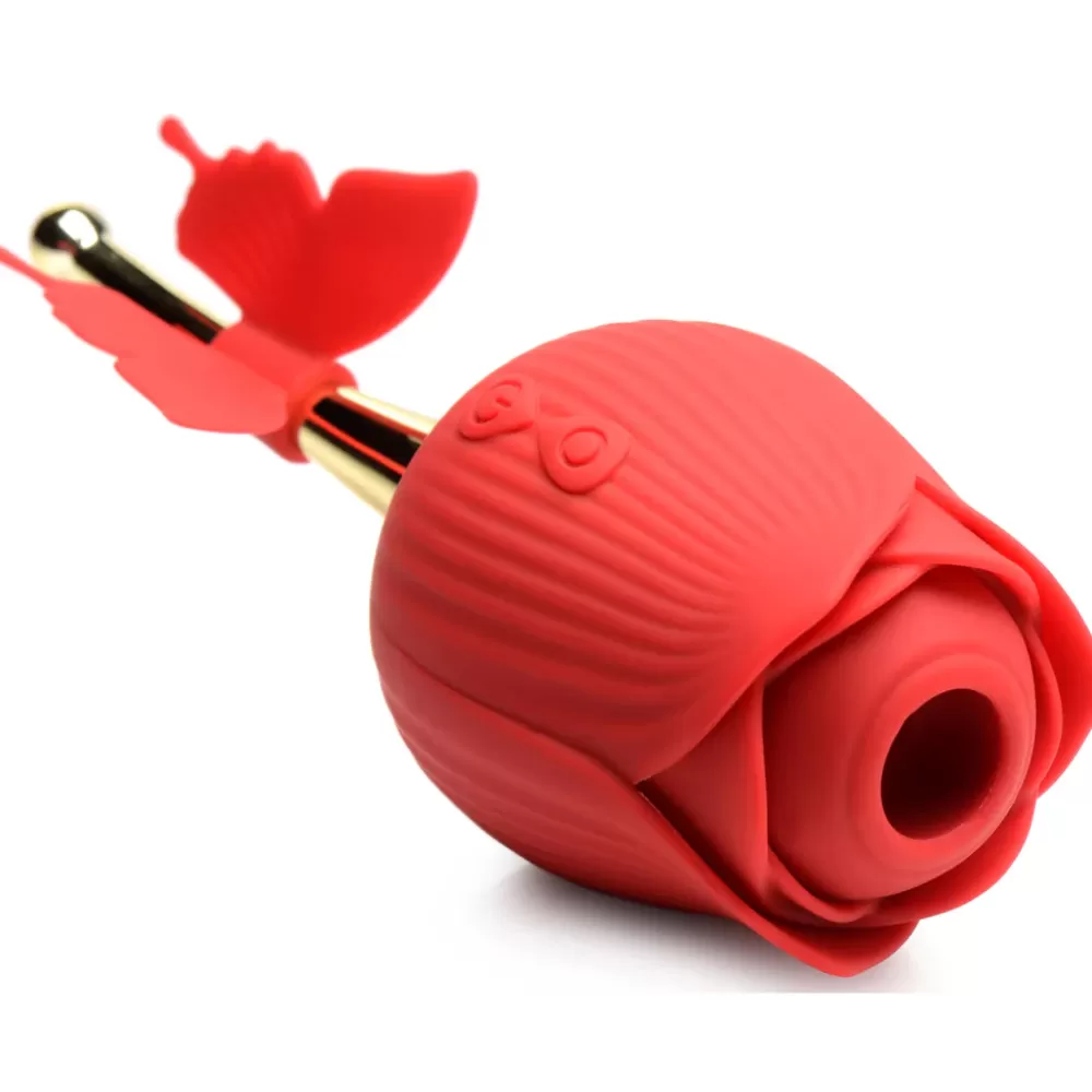 Cheap Healthy & Active Bloomgasm Flutter Rose Clit Sucking Stimulator with Butterfly Teaser