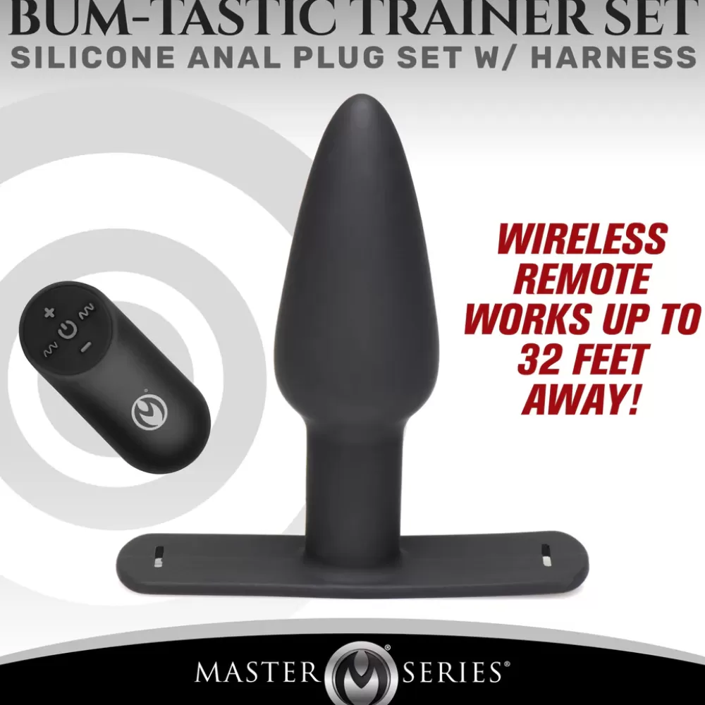 Flash Sale Healthy & Active Bum-Tastic 28X Silicone Anal Plug with Comfort Harness and Remote Control
