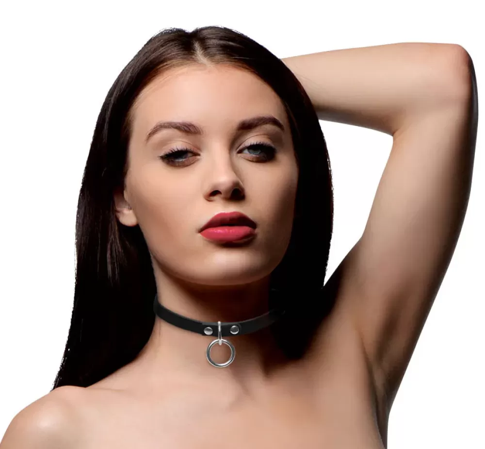 Clearance Healthy & Active Collared Vixen Silver Ring Slim Choker