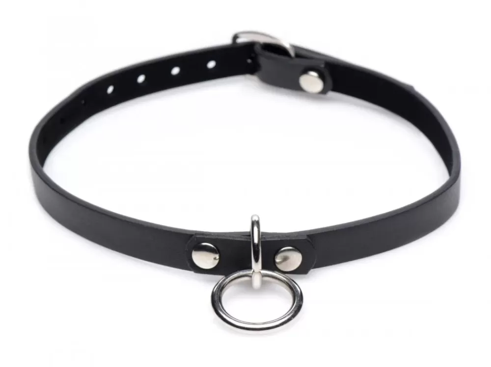 Clearance Healthy & Active Collared Vixen Silver Ring Slim Choker