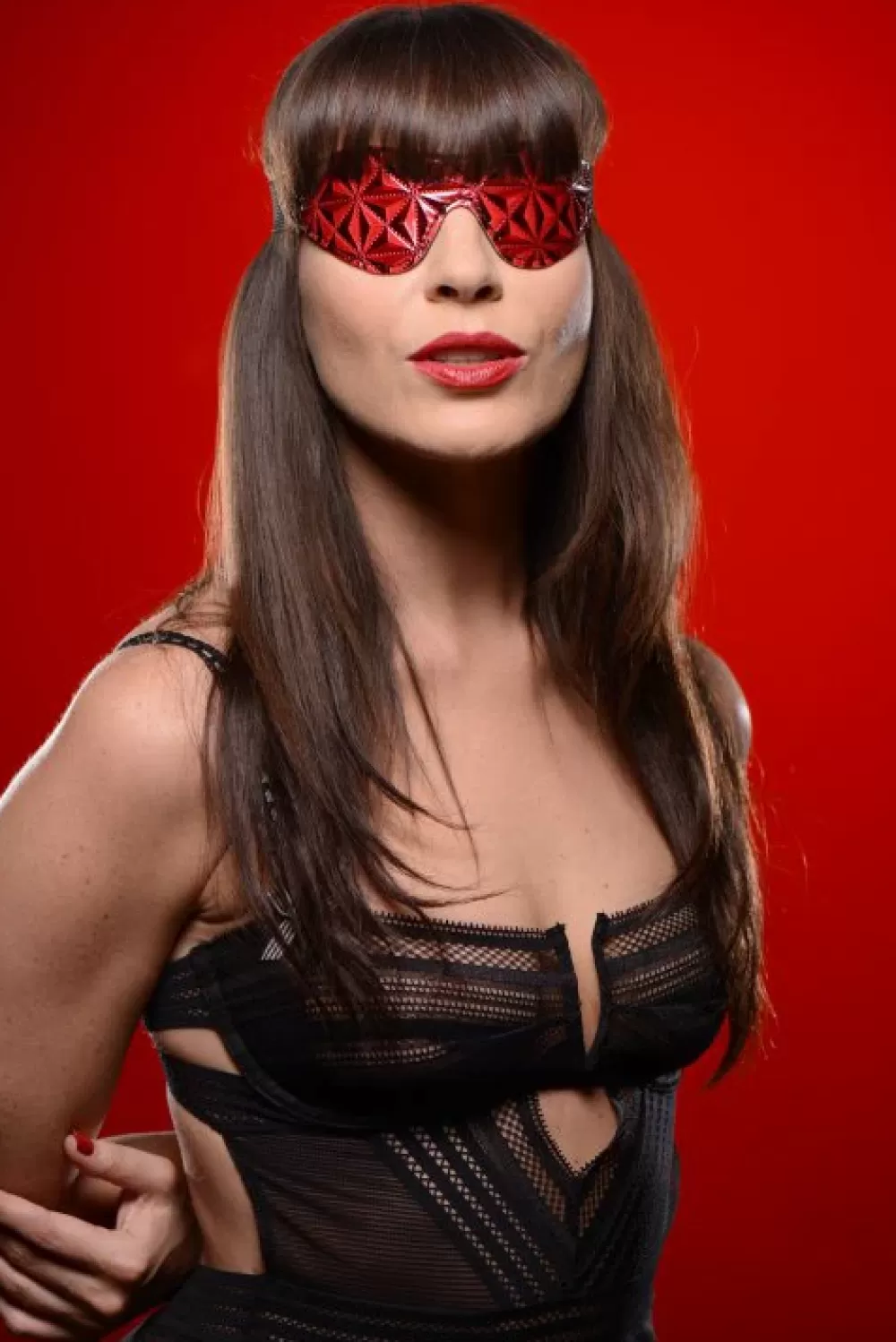 Best Sale Healthy & Active Crimson Tied Embossed Blindfold
