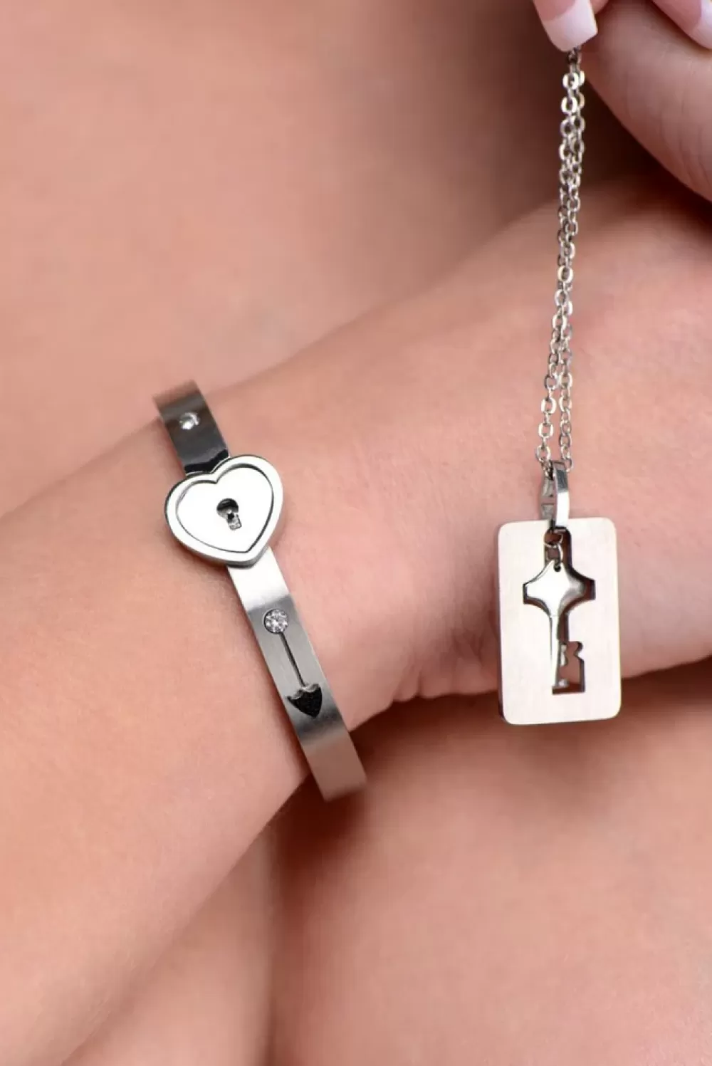 Best Healthy & Active Cuffed Locking Bracelet and Key Necklace