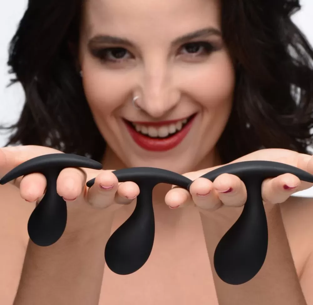 Cheap Healthy & Active Dark Droplets 3 Piece Curved Anal Trainer Set