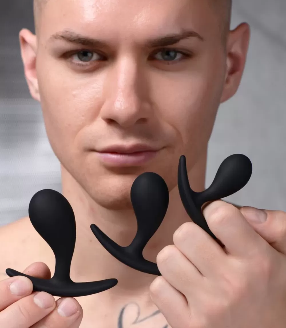 Cheap Healthy & Active Dark Droplets 3 Piece Curved Anal Trainer Set