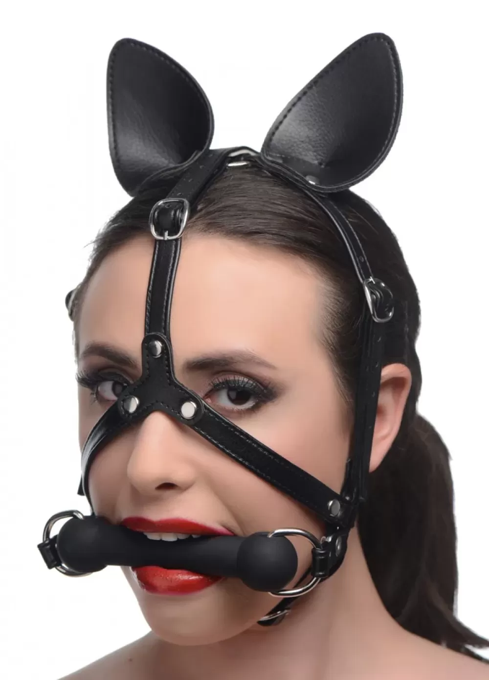 Outlet Healthy & Active Dark Horse Pony Head Harness with Silicone Bit