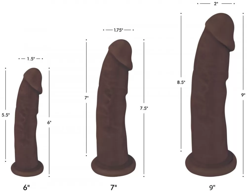 Flash Sale Healthy & Active Dark Silicone Dildo without Balls