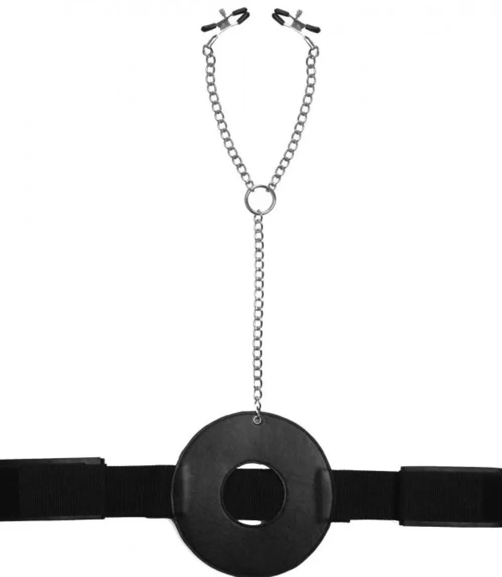 Hot Healthy & Active Detained Restraint with Nipple Clamps