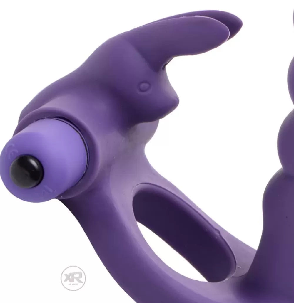 Hot Healthy & Active Double Delight Dual Penetration Rabbit Cock Ring