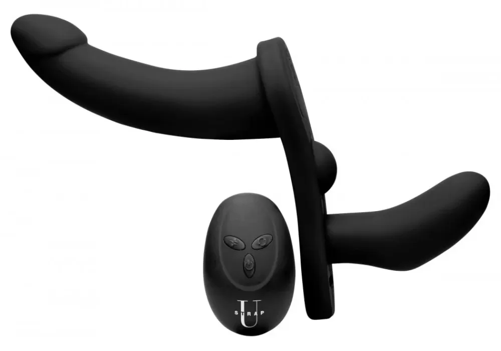 Clearance Healthy & Active Double Take 10X Double Penetration Vibrating Strap-on Harness